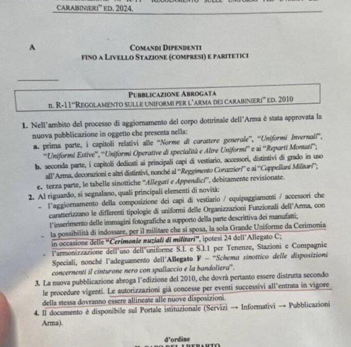 UNARMA PROROGA DEL DIVIETO DELLA GUS