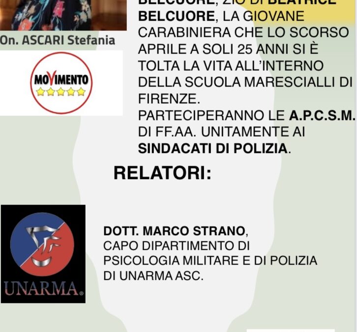 Unarma Conferenza alla Camera dei Deputati sulla tragica scomparsa di Beatrice Belcuore