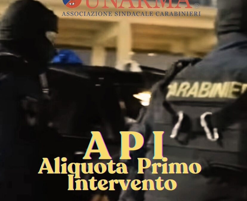OGGETTO: API -ALIQUOTA PRIMO INTERVENTO. ISTANZE E ANALISI SUL BENESSERE DELPERSONALE.