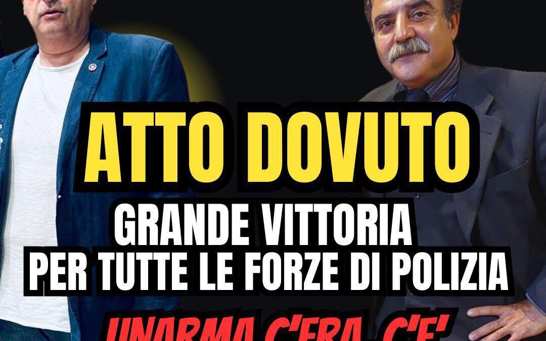🔴Decreto Sicurezza, svolta sull’“atto dovuto”: accolte le proposte UNARMA, stop all’iscrizione automatica degli agenti nel registro degli indagati🔴