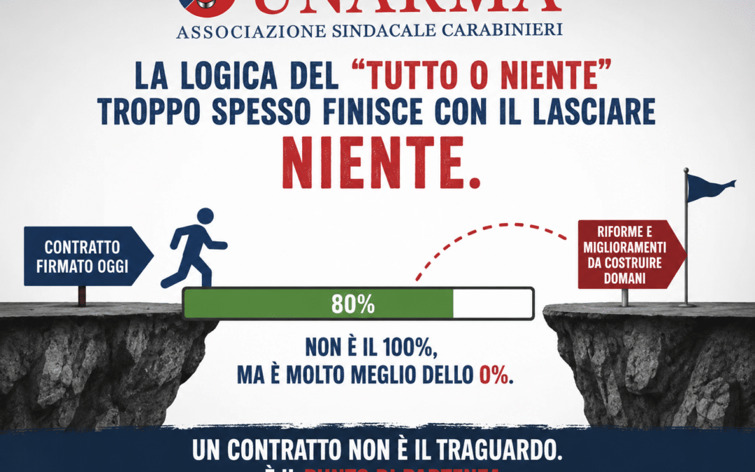 La logica del “tutto o niente” finisce troppo spesso con il lasciare niente