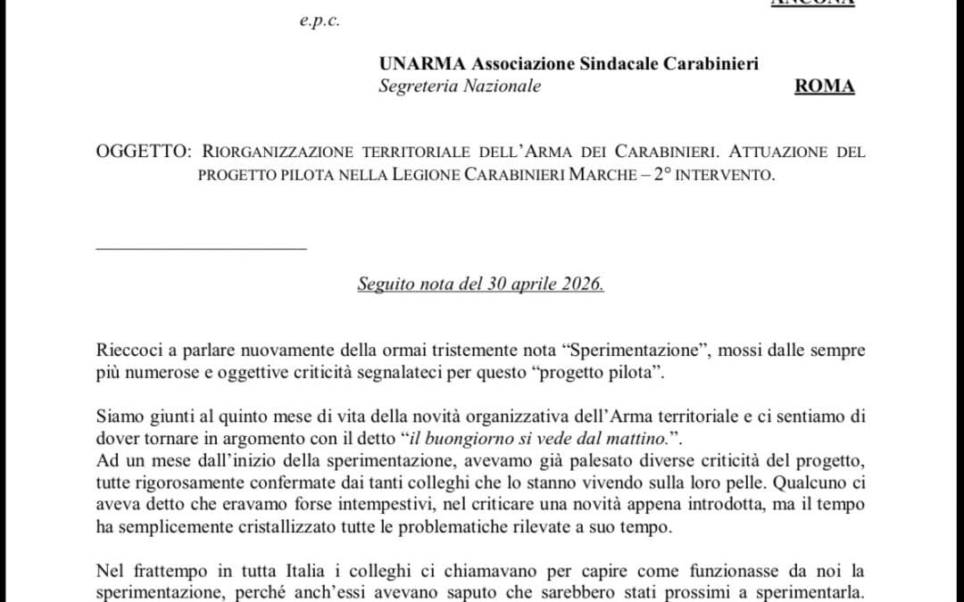 PROGETTO PILOTA MARCHE, DOPO CINQUE MESI LA SPERIMENTAZIONE È DA RIVEDERE